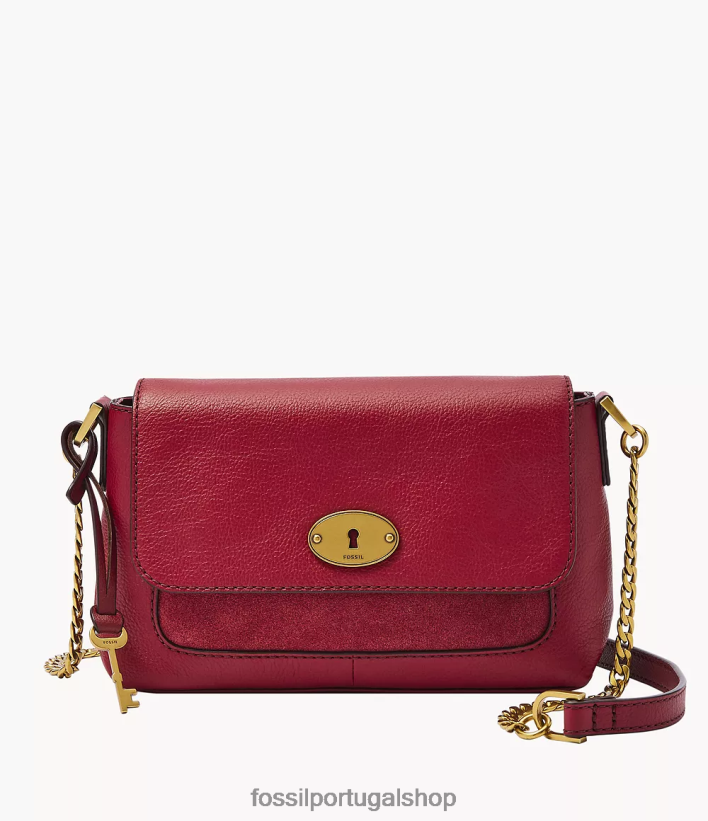 Fossil mulheres gabriella crossbody com aba pequena vermelho bolsa 40NJ6Z719