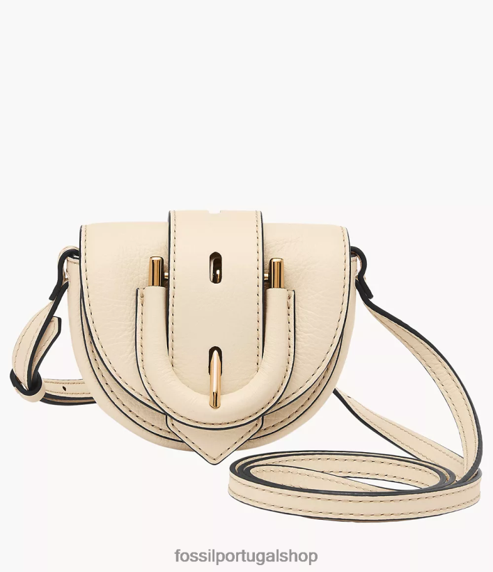 Fossil mulheres harwell micro flap crossbody branco bolsa 40NJ6Z331