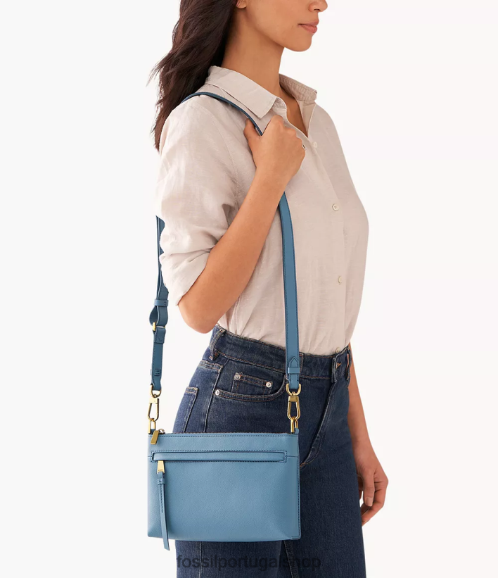 Fossil mulheres kiera pequena crossbody azul bolsa 40NJ6Z506