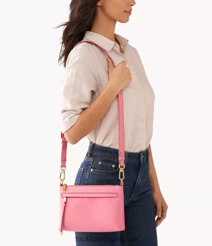 Fossil mulheres kiera pequena crossbody rosa bolsa 40NJ6Z518