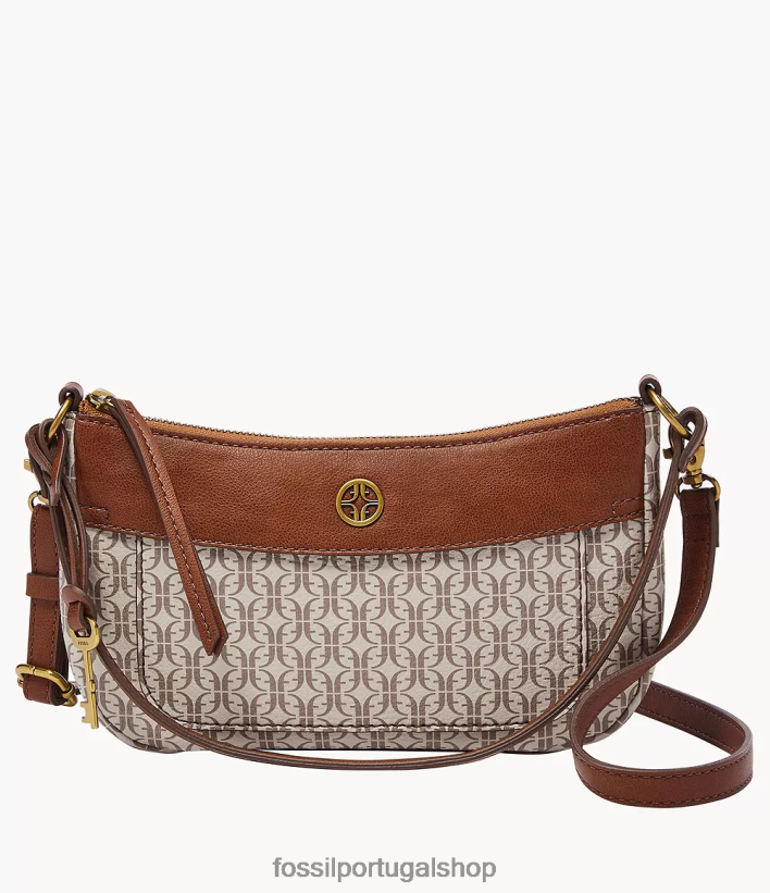 Fossil mulheres mini baguete skylar cáqui bolsa 40NJ6Z604