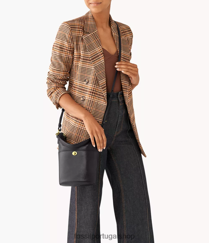 Fossil mulheres talulla pequeno vagabundo preto bolsa 40NJ6Z475