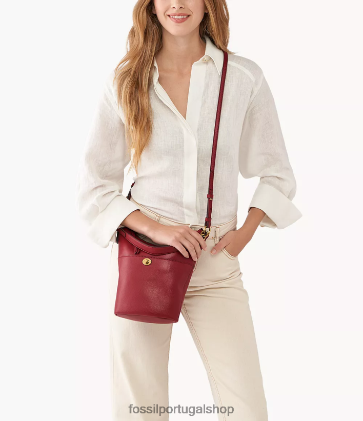 Fossil mulheres talulla pequeno vagabundo vermelho bolsa 40NJ6Z711