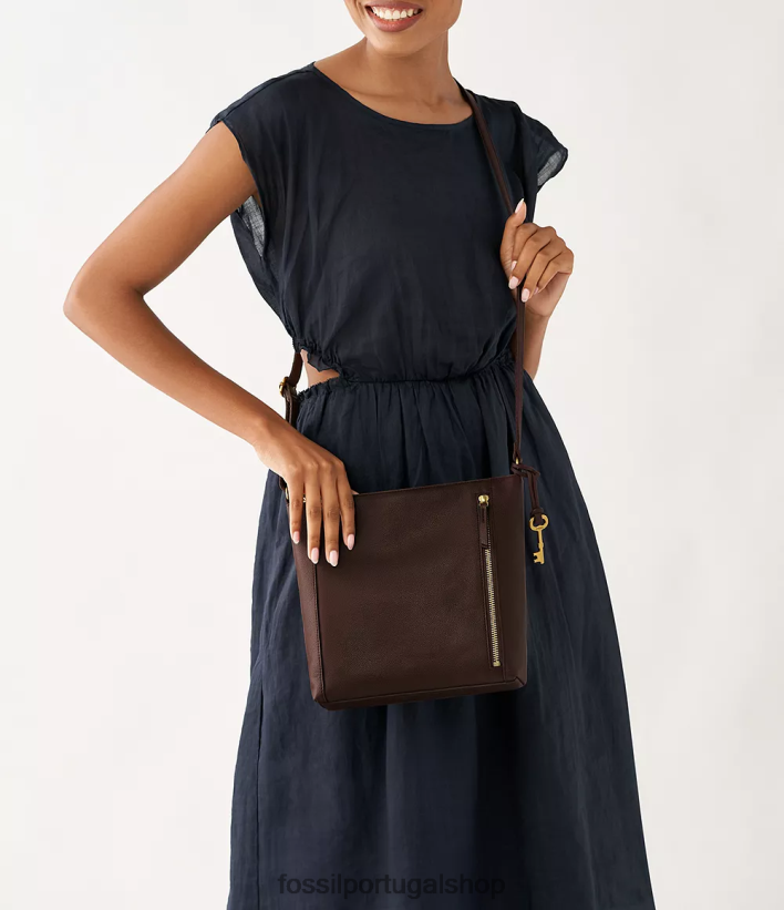 Fossil mulheres tiracolo tara marrom escuro bolsa 40NJ6Z683
