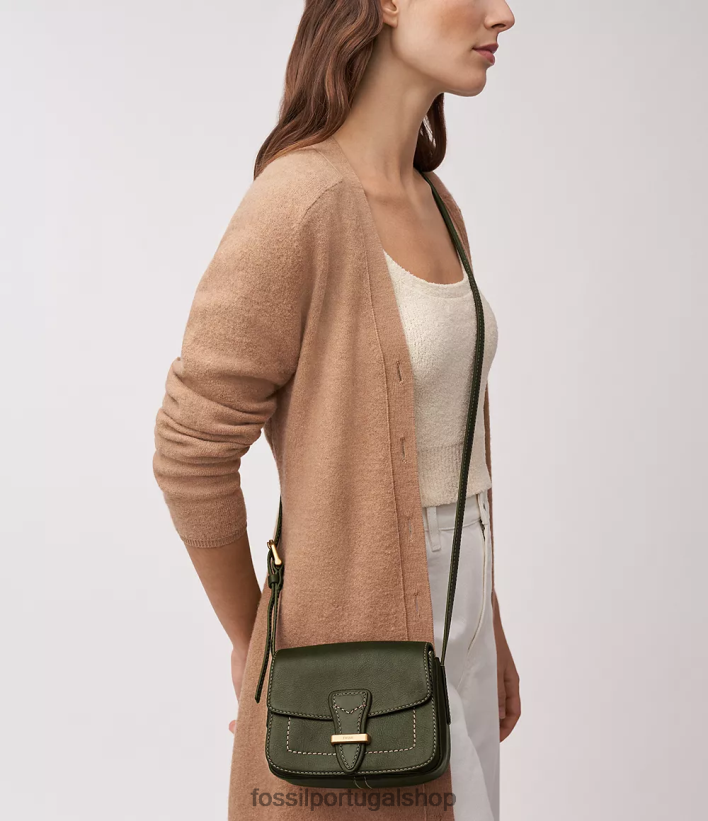 Fossil mulheres tremont crossbody com aba pequena Oliva bolsa 40NJ6Z345
