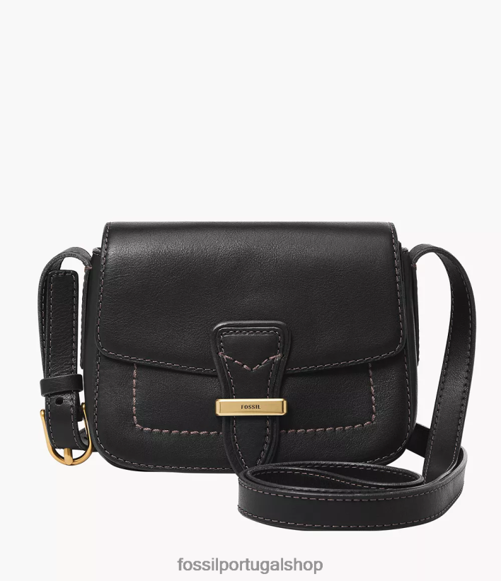 Fossil mulheres tremont crossbody com aba pequena preto bolsa 40NJ6Z341