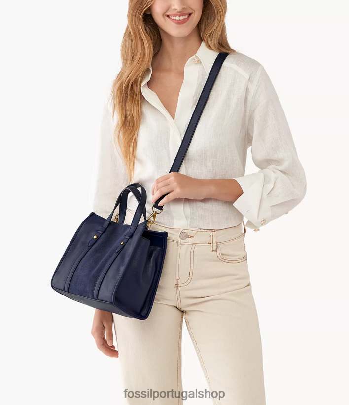 Fossil mulheres bolsa kingston marinha bolsa 40NJ6Z576