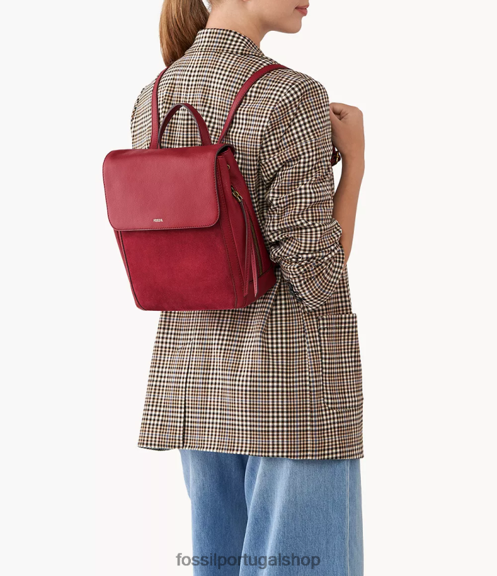 Fossil mulheres mochila clara vermelho bolsa 40NJ6Z720