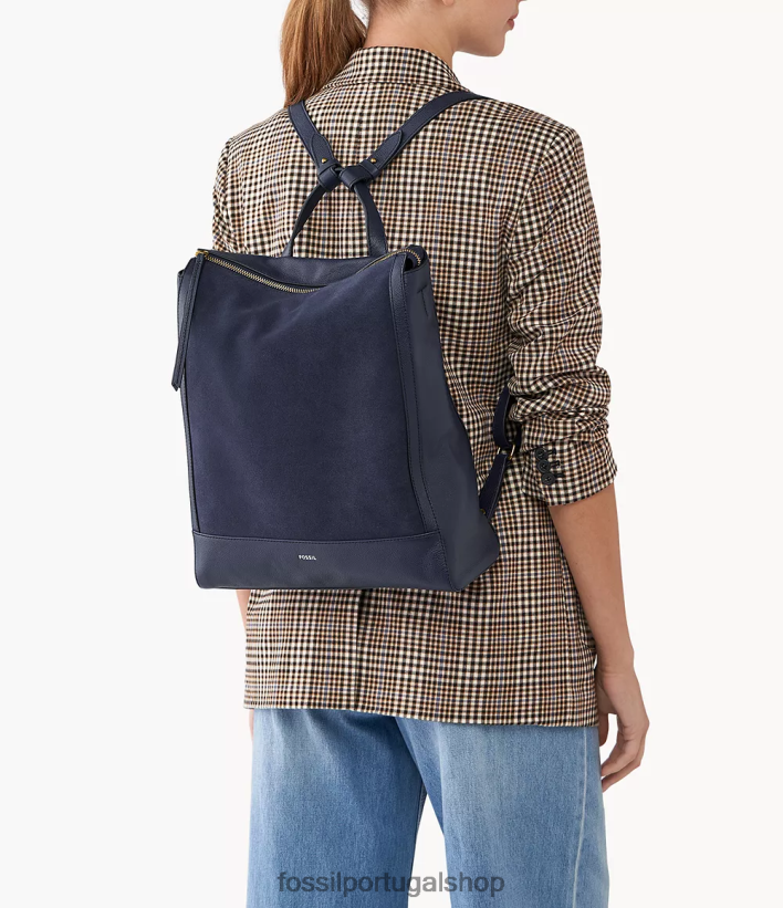 Fossil mulheres mochila conversível elina marinha bolsa 40NJ6Z726