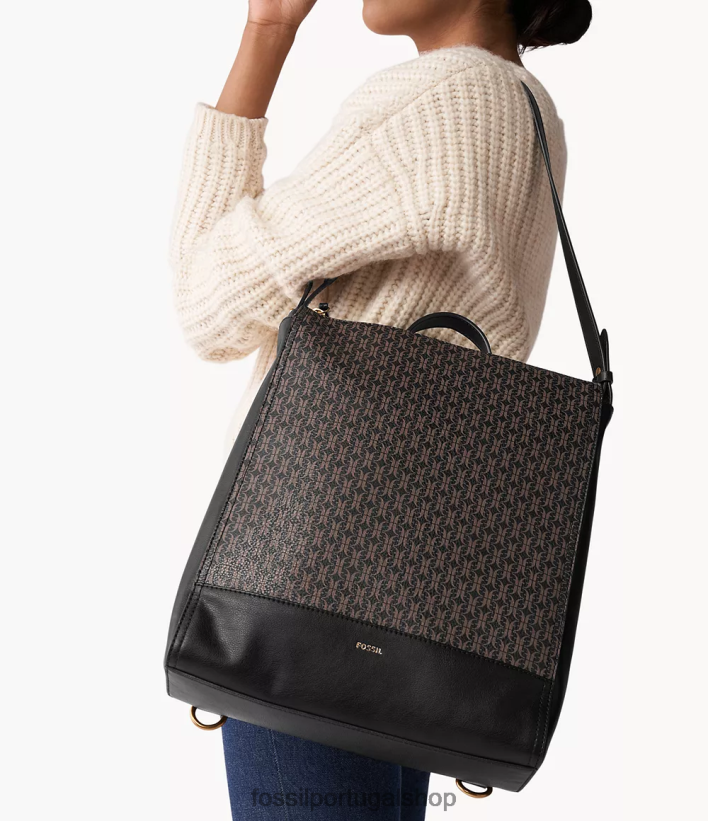 Fossil mulheres mochila conversível elina preto bolsa 40NJ6Z541