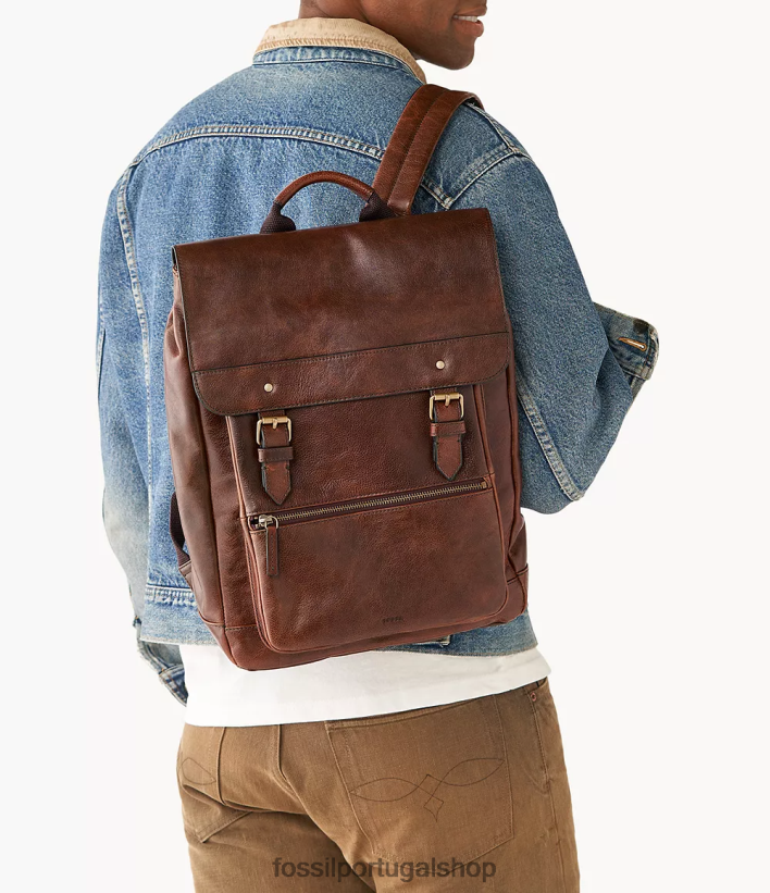 Fossil mulheres mochila de milhas marrom escuro bolsa 40NJ6Z1637