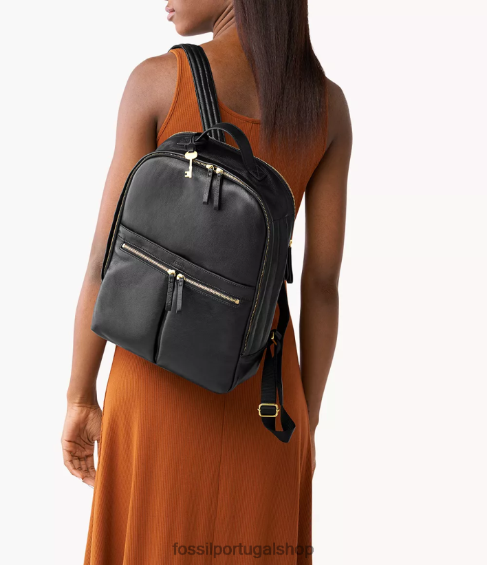 Fossil mulheres mochila para notebook tess preto bolsa 40NJ6Z557