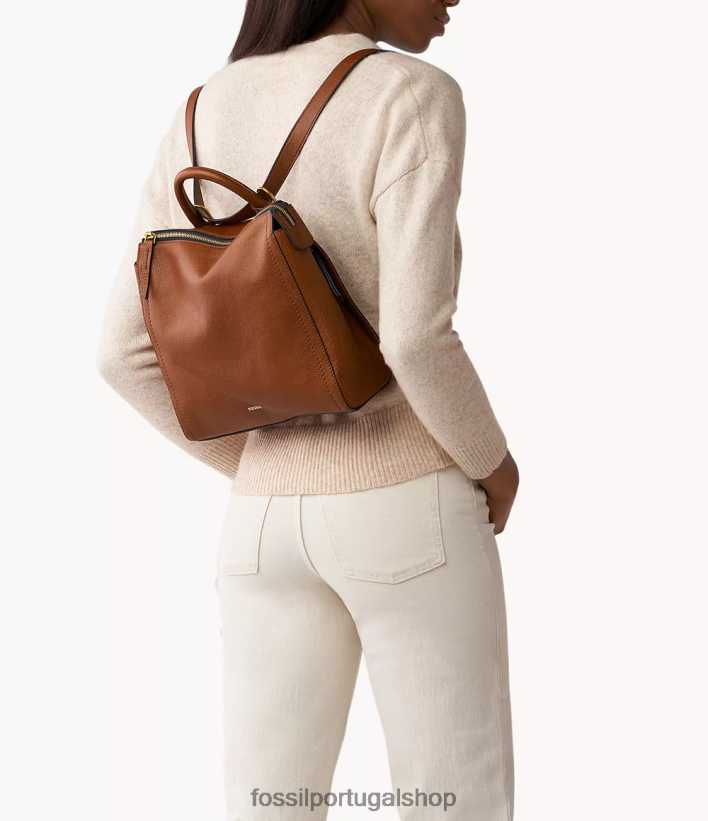 Fossil mulheres mochila parker conversível pequena marrom bolsa 40NJ6Z490