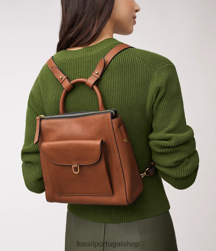 Fossil mulheres mochila parker pequena marrom bolsa 40NJ6Z388