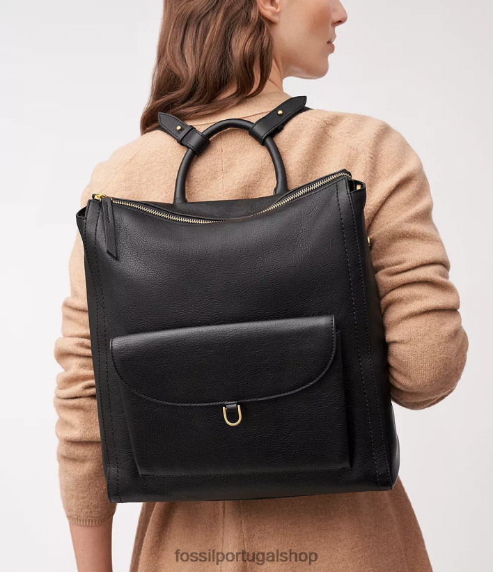 Fossil mulheres mochila parker preto bolsa 40NJ6Z394