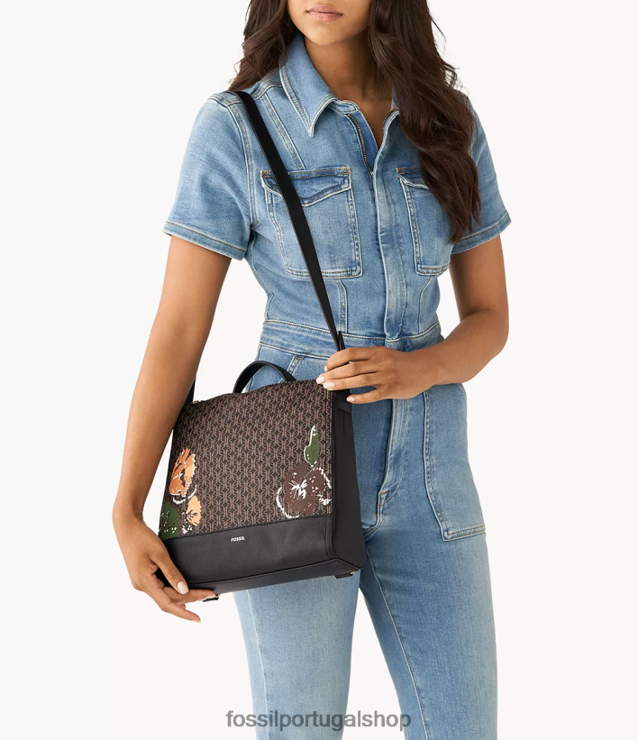 Fossil mulheres mochila pequena conversível elina preto bolsa 40NJ6Z449