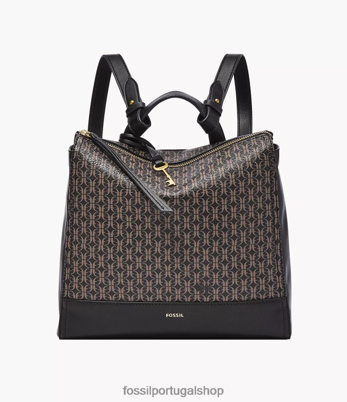 Fossil mulheres mochila pequena conversível elina preto bolsa 40NJ6Z689