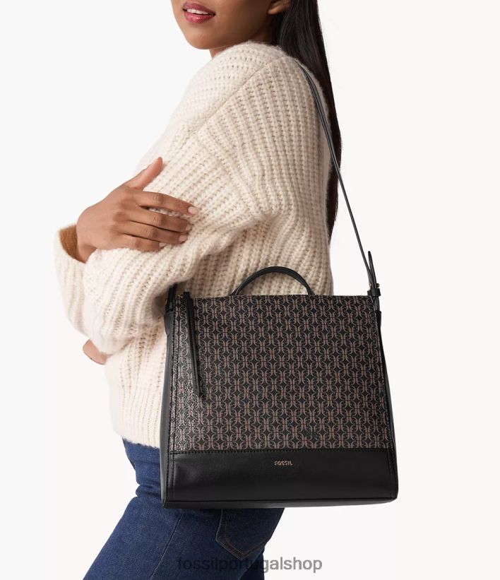 Fossil mulheres mochila pequena conversível elina preto bolsa 40NJ6Z689