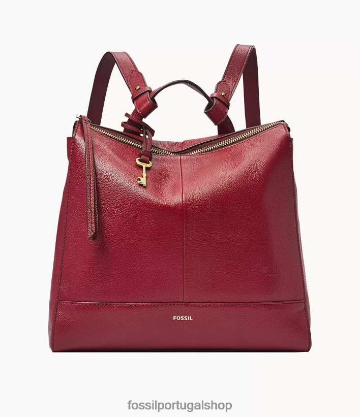 Fossil mulheres mochila pequena conversível elina vermelho bolsa 40NJ6Z659