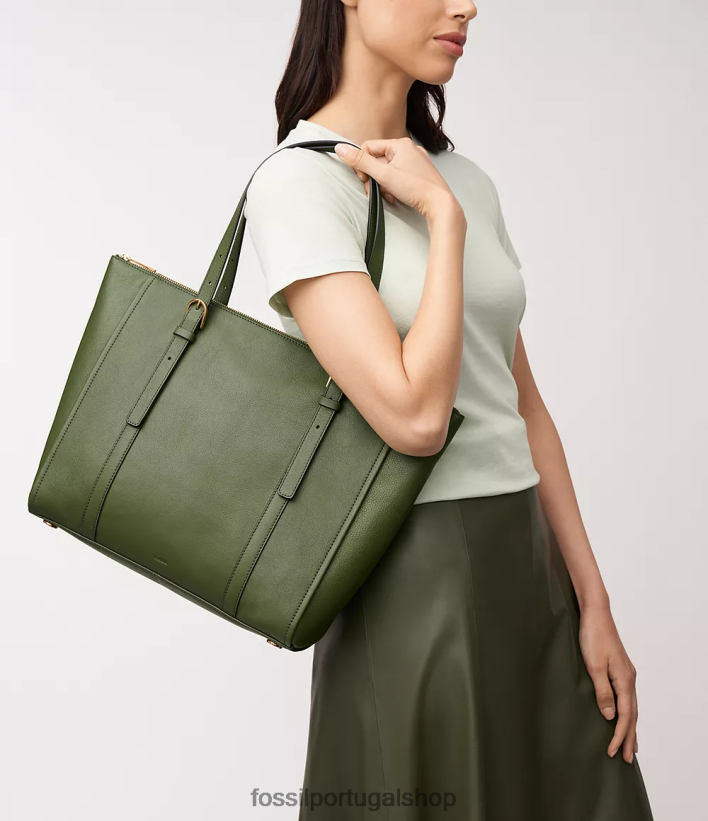 Fossil mulheres bolsa carlie verde bolsa 40NJ6Z383