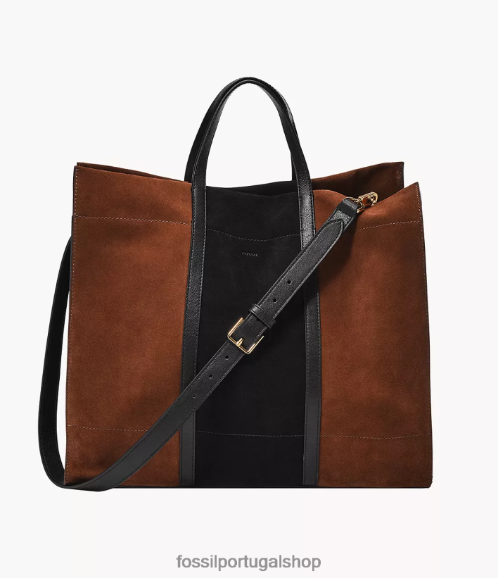 Fossil mulheres bolsa carmem grande marrom bolsa 40NJ6Z367