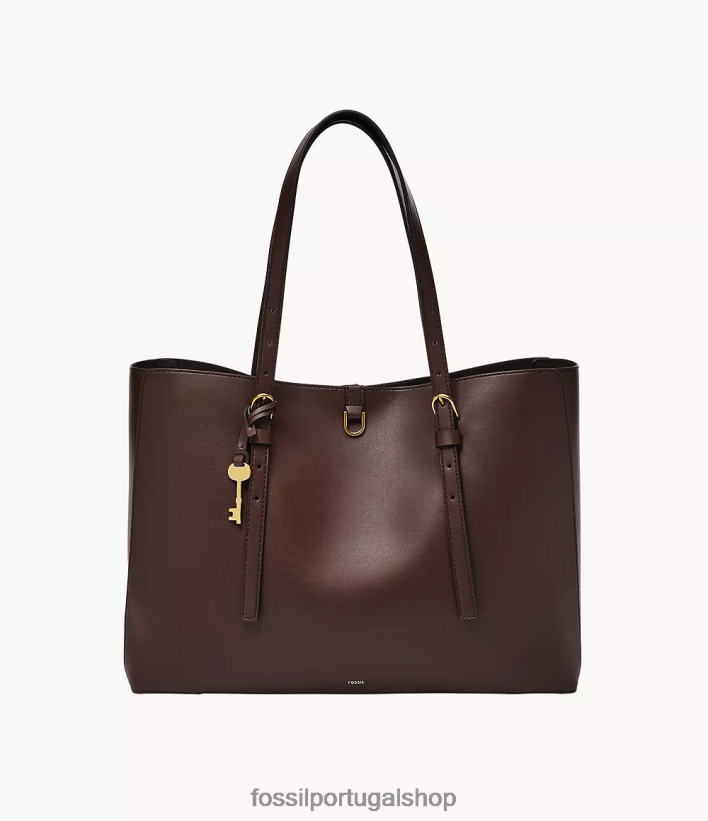 Fossil mulheres bolsa de couro de cacto kier marrom bolsa 40NJ6Z647