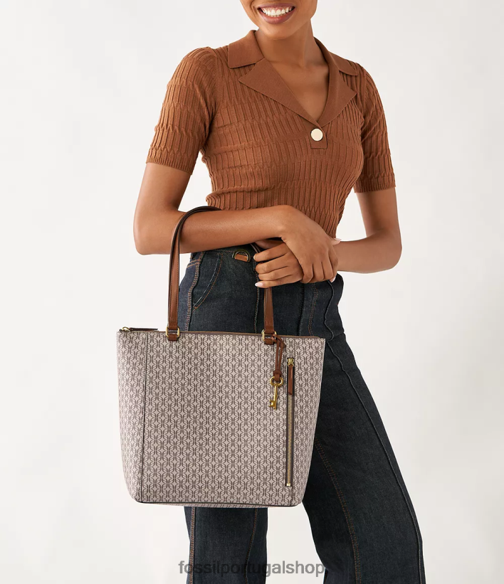 Fossil mulheres compradora tara cáqui bolsa 40NJ6Z467