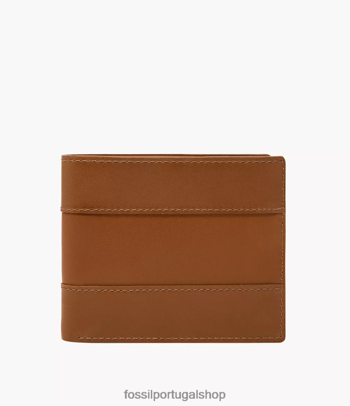 Fossil homens Everett bifold com flip id selim carteira 40NJ6Z1700