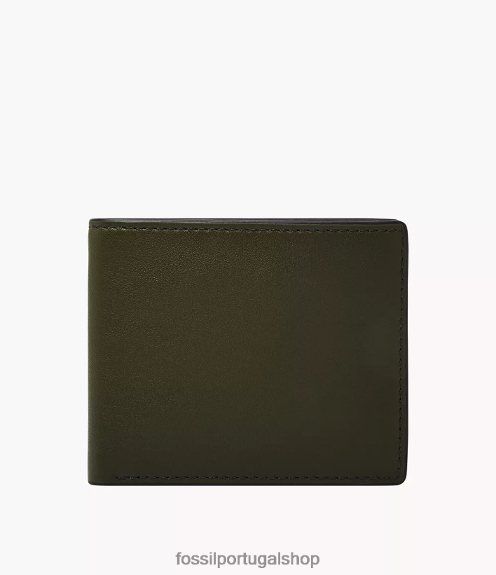 Fossil homens Steven Duplo Oliva carteira 40NJ6Z1677