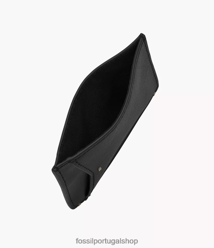 Fossil homens capa de cartão de couro joshua cactus preto carteira 40NJ6Z1740