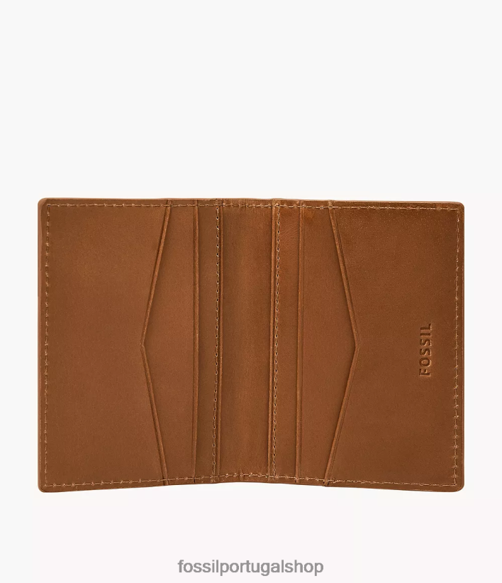 Fossil homens estojo de cartão everett duplo selim carteira 40NJ6Z1685