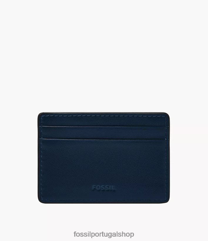 Fossil homens estojo de cartão steven marinha carteira 40NJ6Z1714
