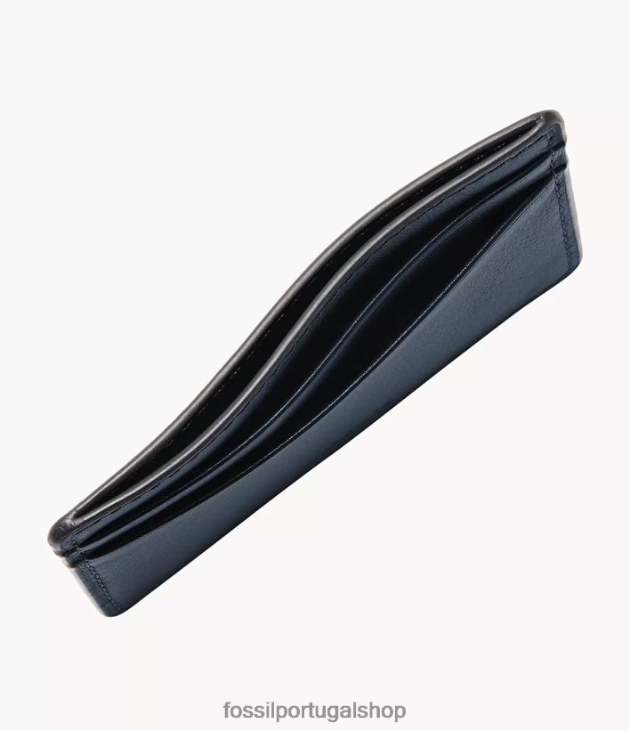 Fossil homens estojo de cartão steven marinha carteira 40NJ6Z1714