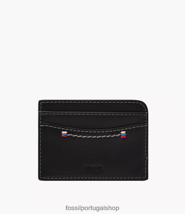 Fossil homens estojo de cartão tremont preto carteira 40NJ6Z1743