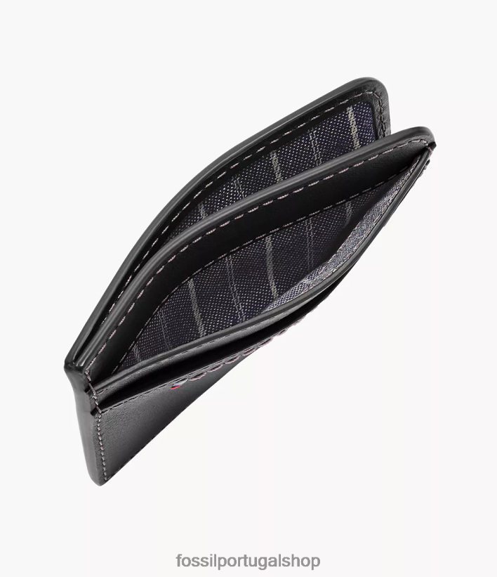 Fossil homens estojo de cartão tremont preto carteira 40NJ6Z1743