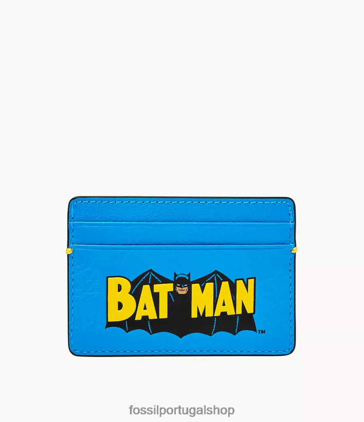 Fossil homens estojo para cartão legado do batman edição limitada azul carteira 40NJ6Z1805