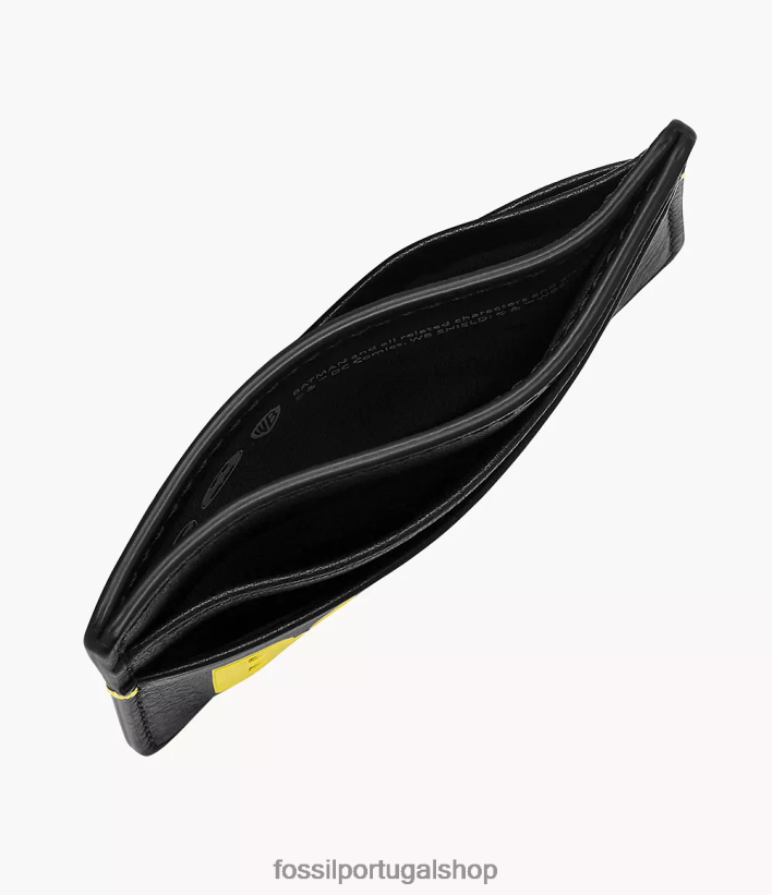 Fossil homens estojo para cartão legado do batman edição limitada preto carteira 40NJ6Z1772