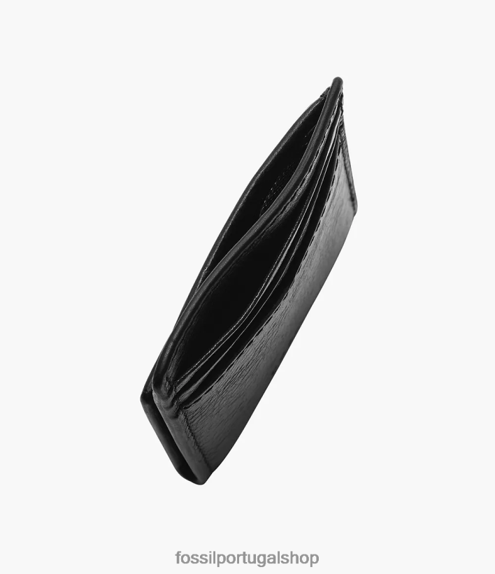 Fossil homens estojo para cartão magnético andrew preto carteira 40NJ6Z1729