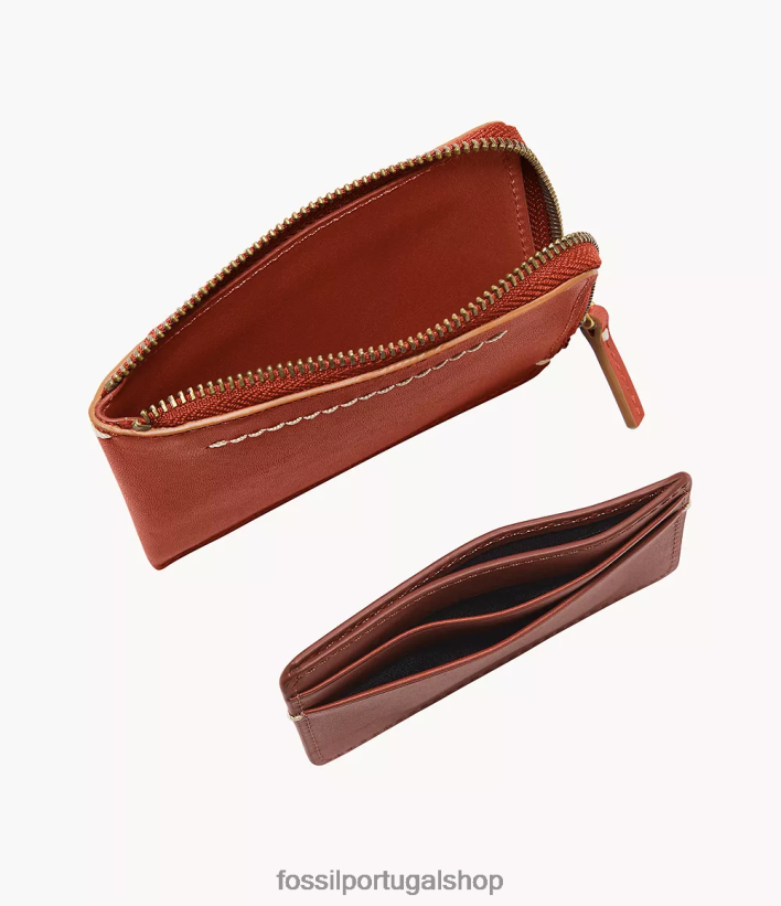 Fossil homens estojo para cartão zip westover l triste carteira 40NJ6Z1753