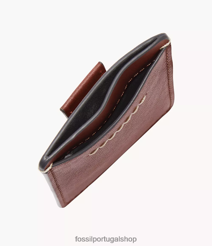 Fossil homens porta cartão Westover canela carteira 40NJ6Z1752