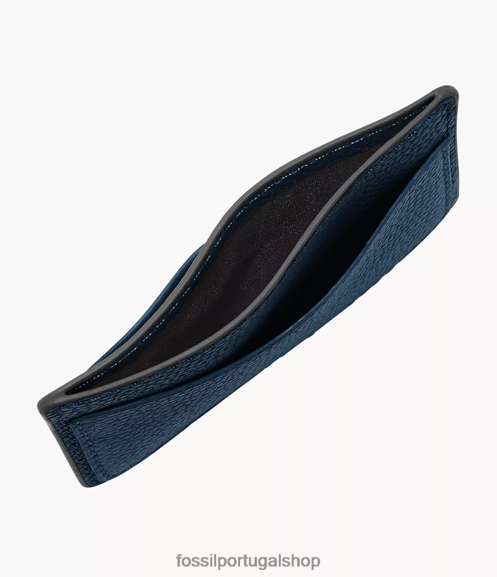 Fossil homens porta cartão anderson marinha carteira 40NJ6Z1745