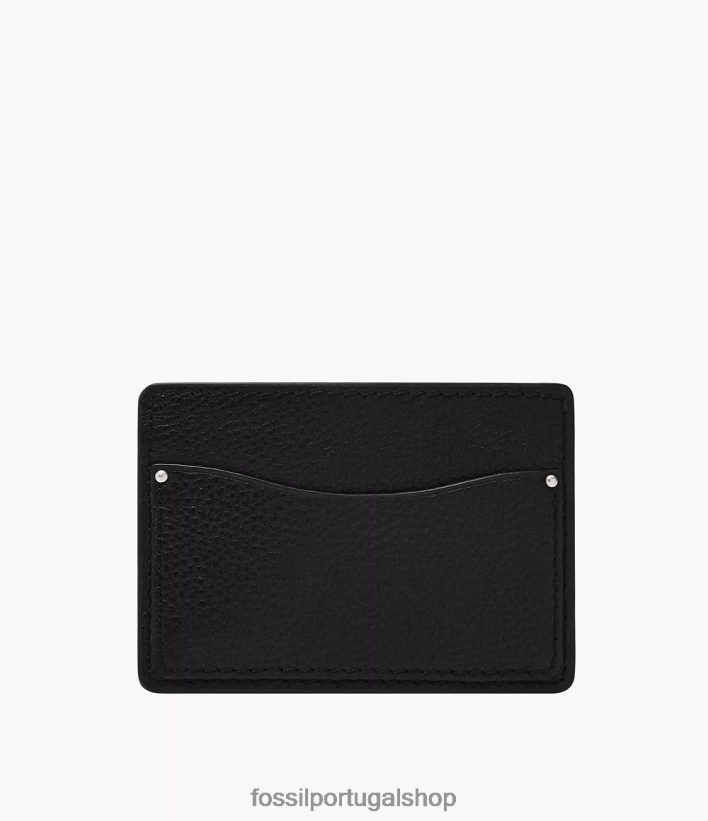 Fossil homens porta cartão anderson preto carteira 40NJ6Z1717