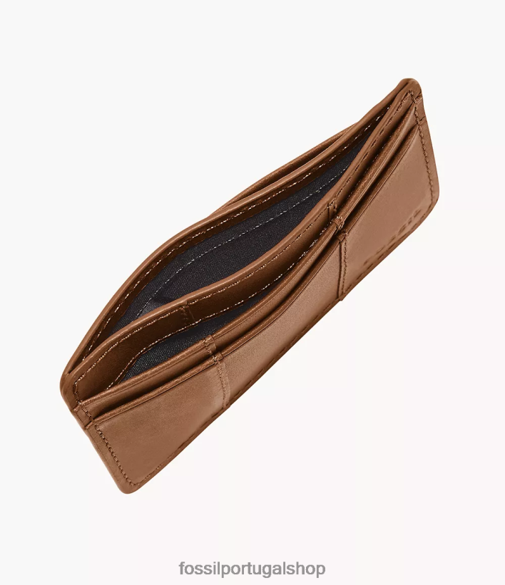 Fossil homens porta cartão everett selim carteira 40NJ6Z1715