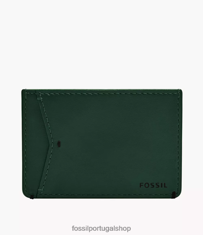 Fossil homens porta cartão josué verde carteira 40NJ6Z1824