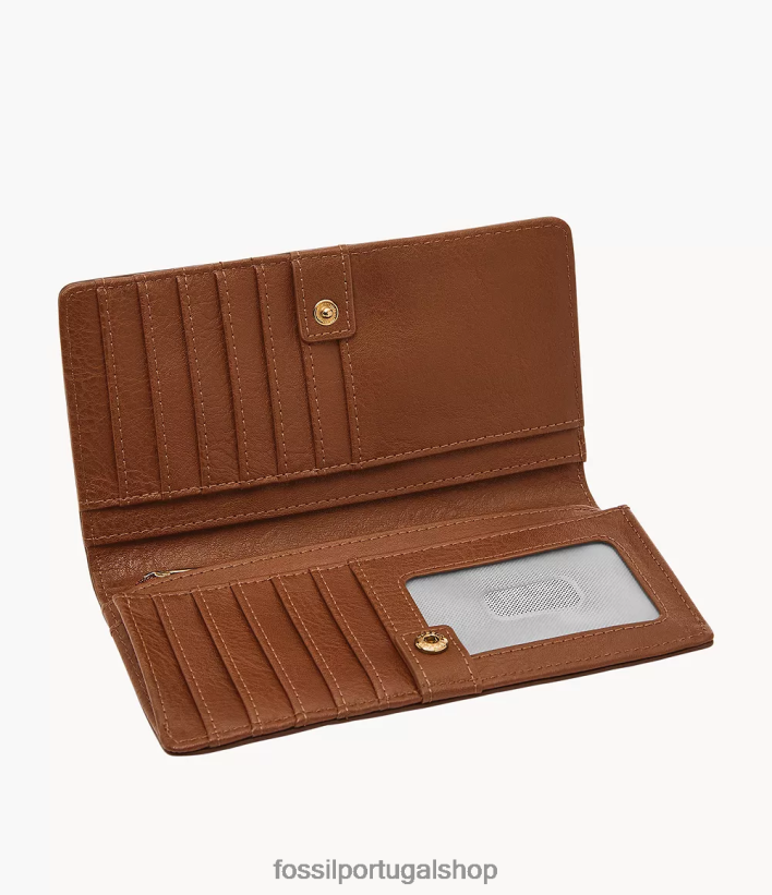 Fossil mulheres liza slim bifold marrom carteira 40NJ6Z807