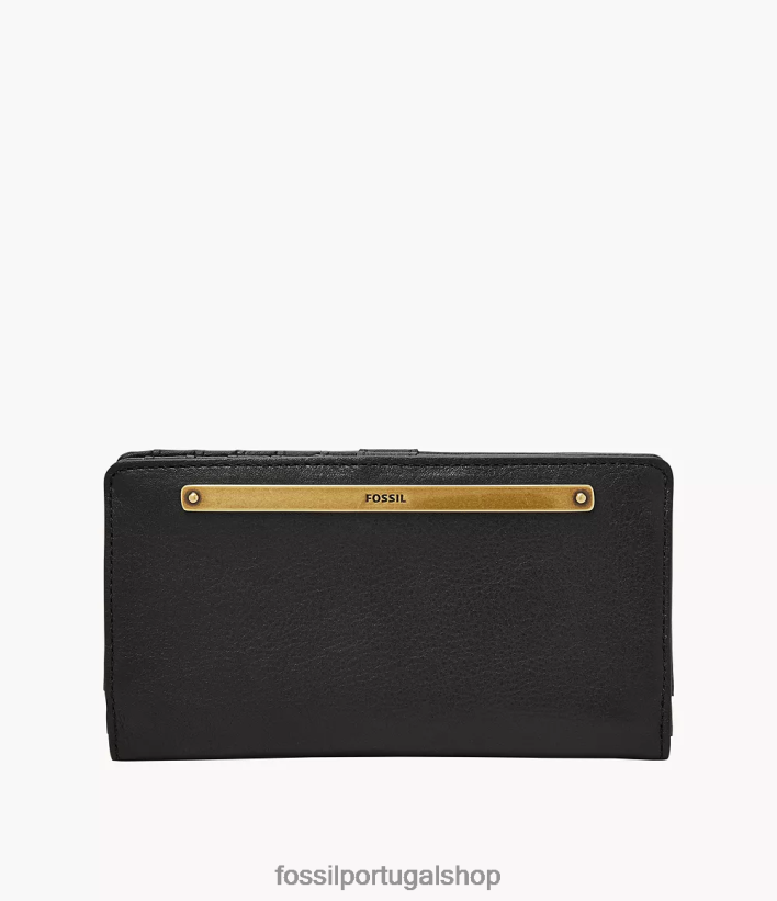Fossil mulheres liza slim bifold preto carteira 40NJ6Z810
