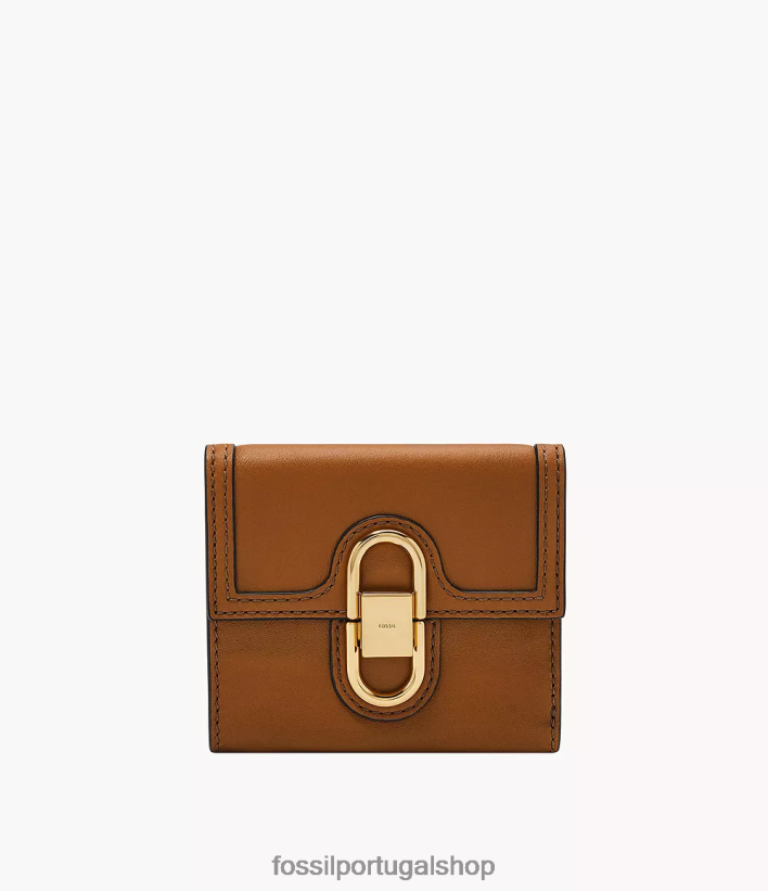 Fossil mulheres avondale com três dobras marrom carteira 40NJ6Z776