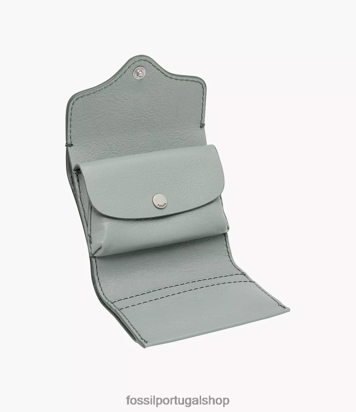 Fossil mulheres herança com três dobras azul carteira 40NJ6Z872