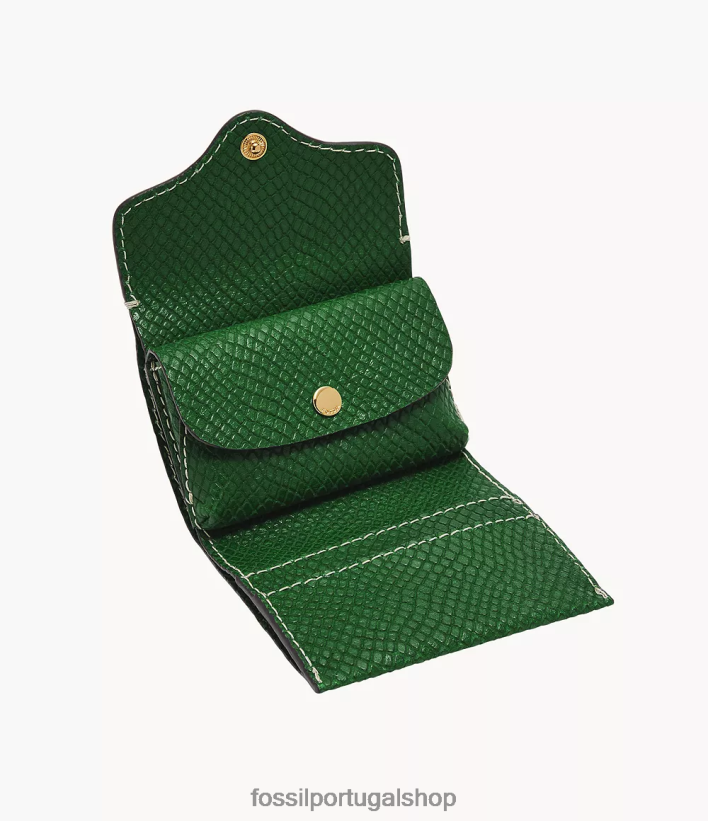 Fossil mulheres herança com três dobras verde carteira 40NJ6Z773