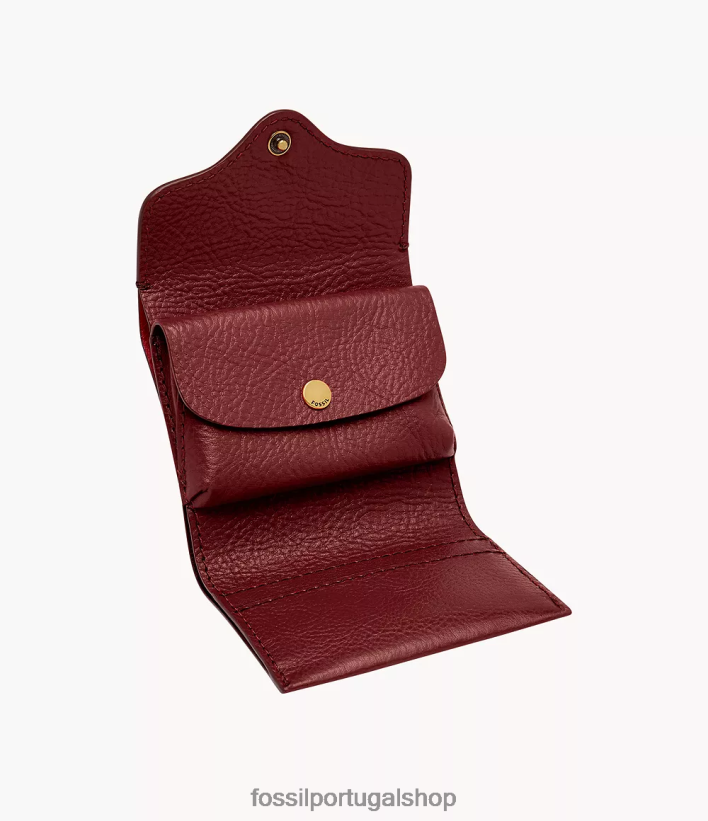 Fossil mulheres herança com três dobras vermelho carteira 40NJ6Z873